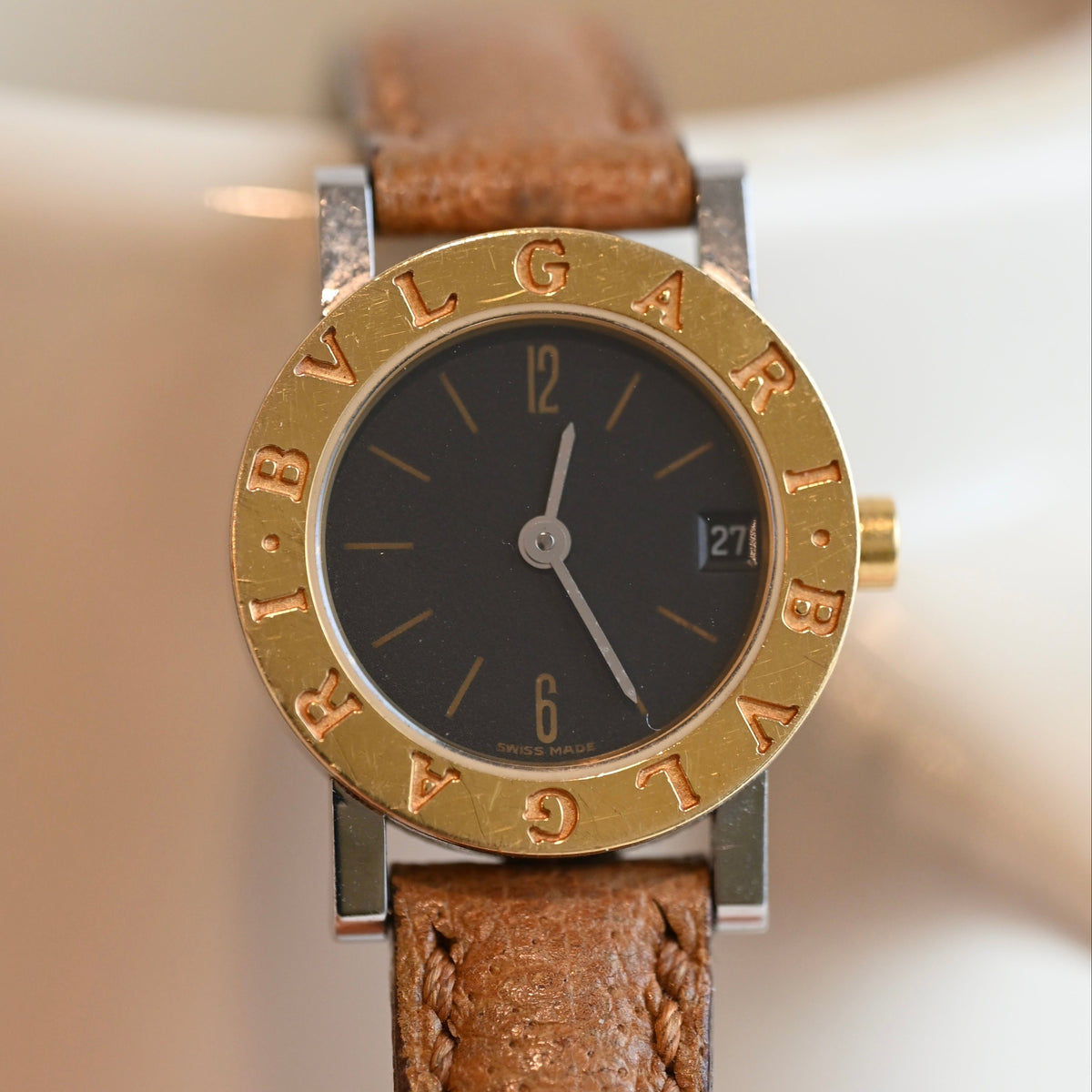 Bvlgari BB23 SGLD Ladies Watch 18K YG x Stainless Steel