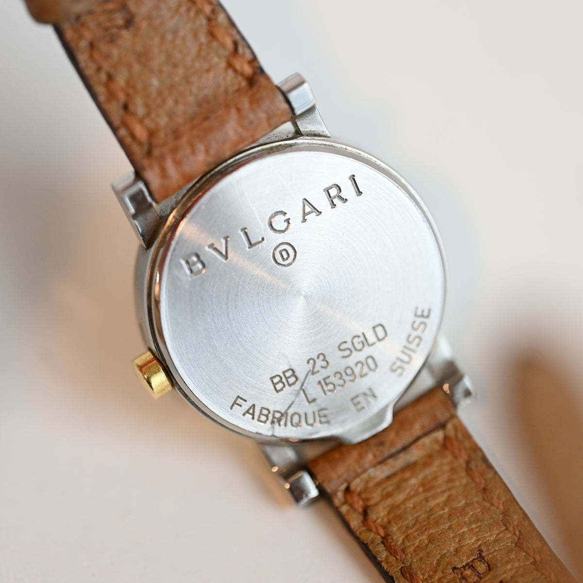 Bvlgari BB23 SGLD Ladies Watch 18K YG x Stainless Steel
