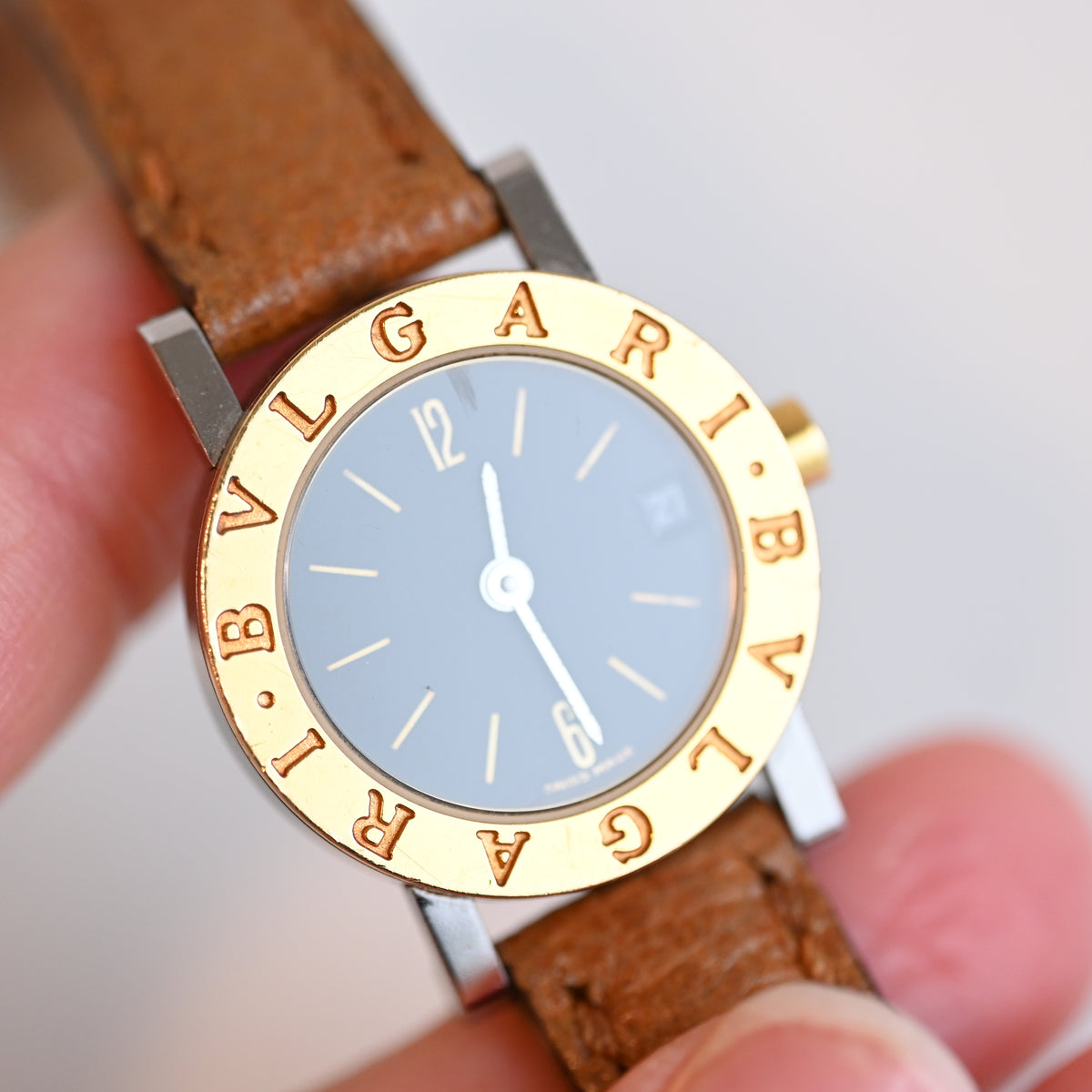 Bvlgari BB23 SGLD Ladies Watch 18K YG x Stainless Steel