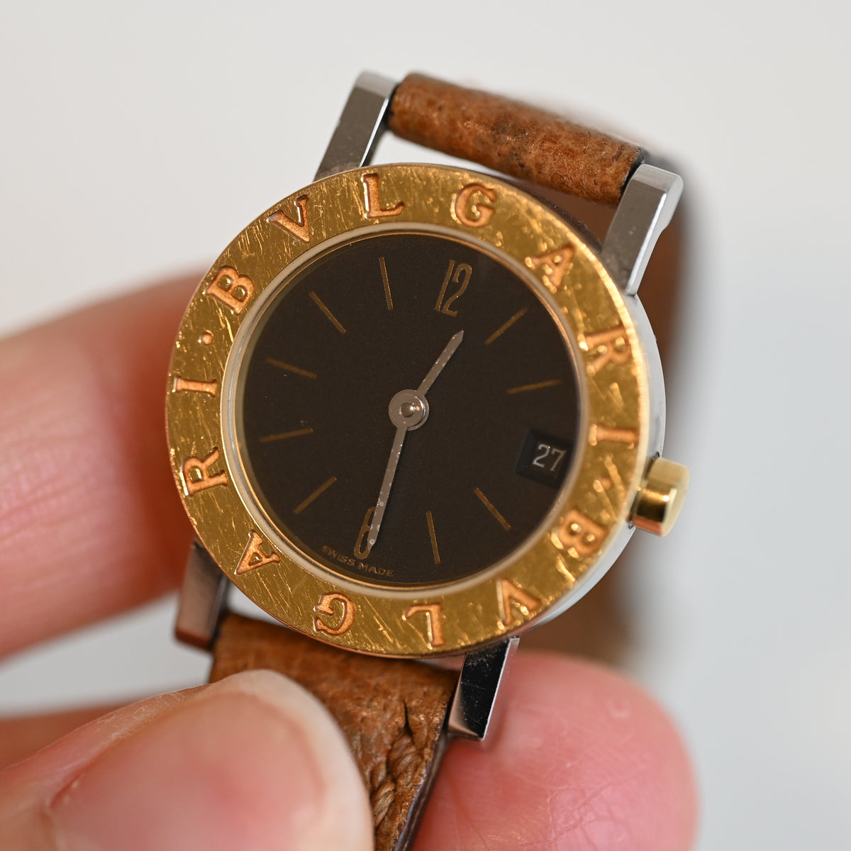 Bvlgari BB23 SGLD Ladies Watch 18K YG x Stainless Steel