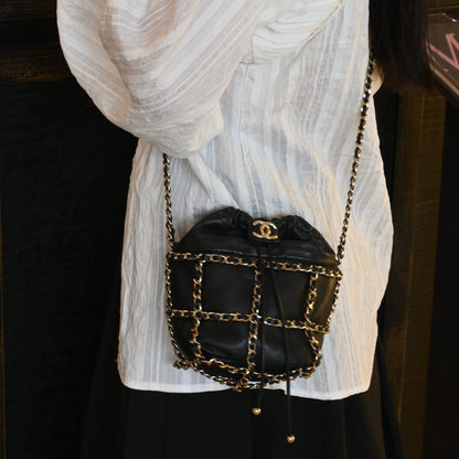 Chanel Drawstring Chain Bucket Bag - Leluxe Vintage Sdn. Bhd.