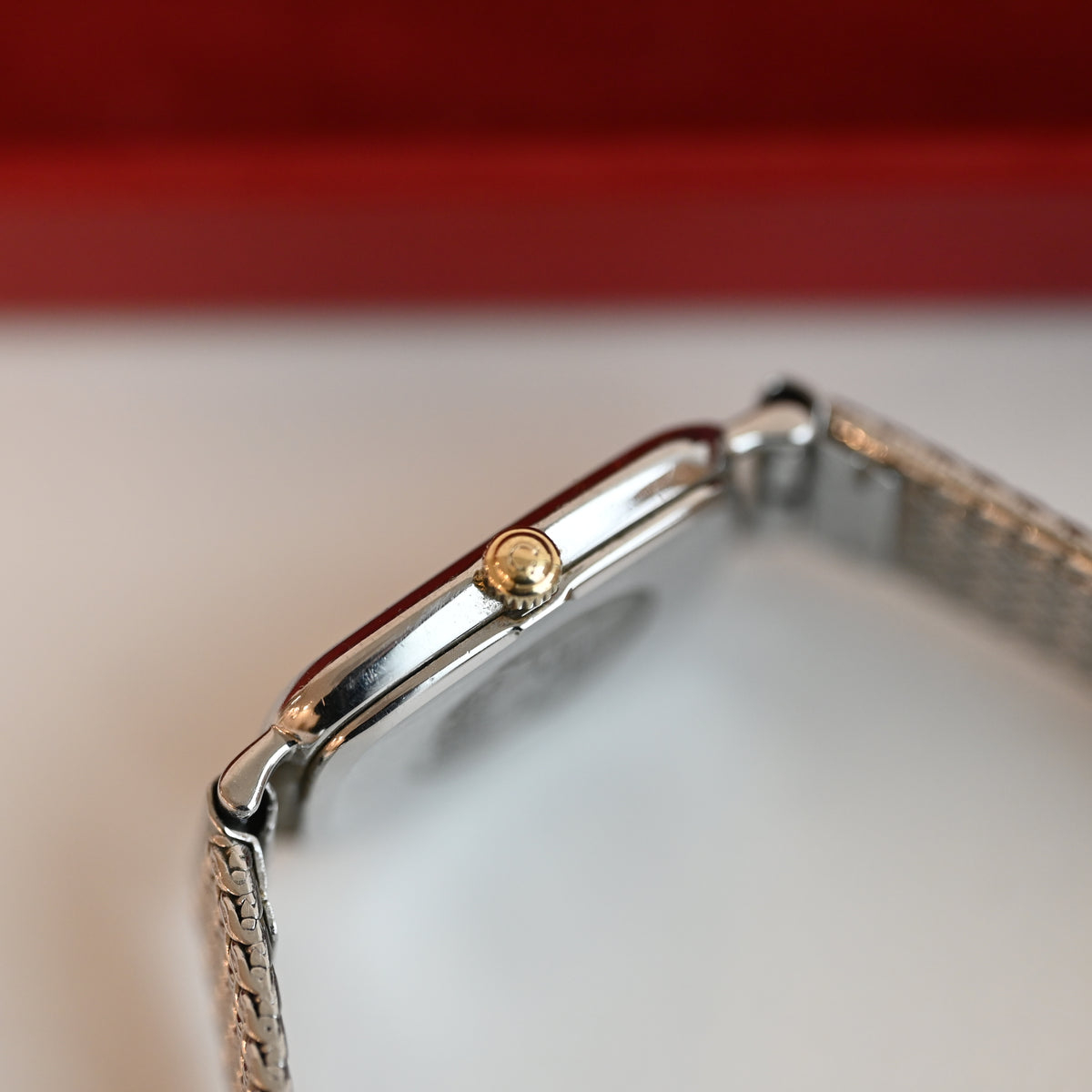 Omega De Ville Tonneau Mesh Bracelet Watch Ref.595.0099 Cal.1458