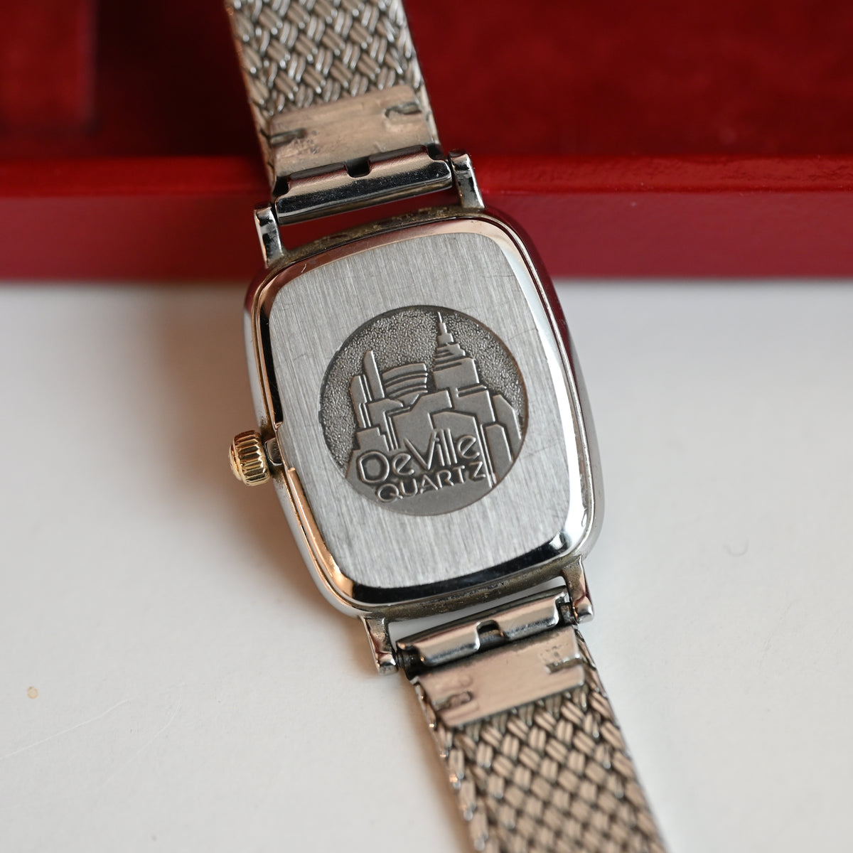 Omega De Ville Tonneau Mesh Bracelet Watch Ref.595.0099 Cal.1458