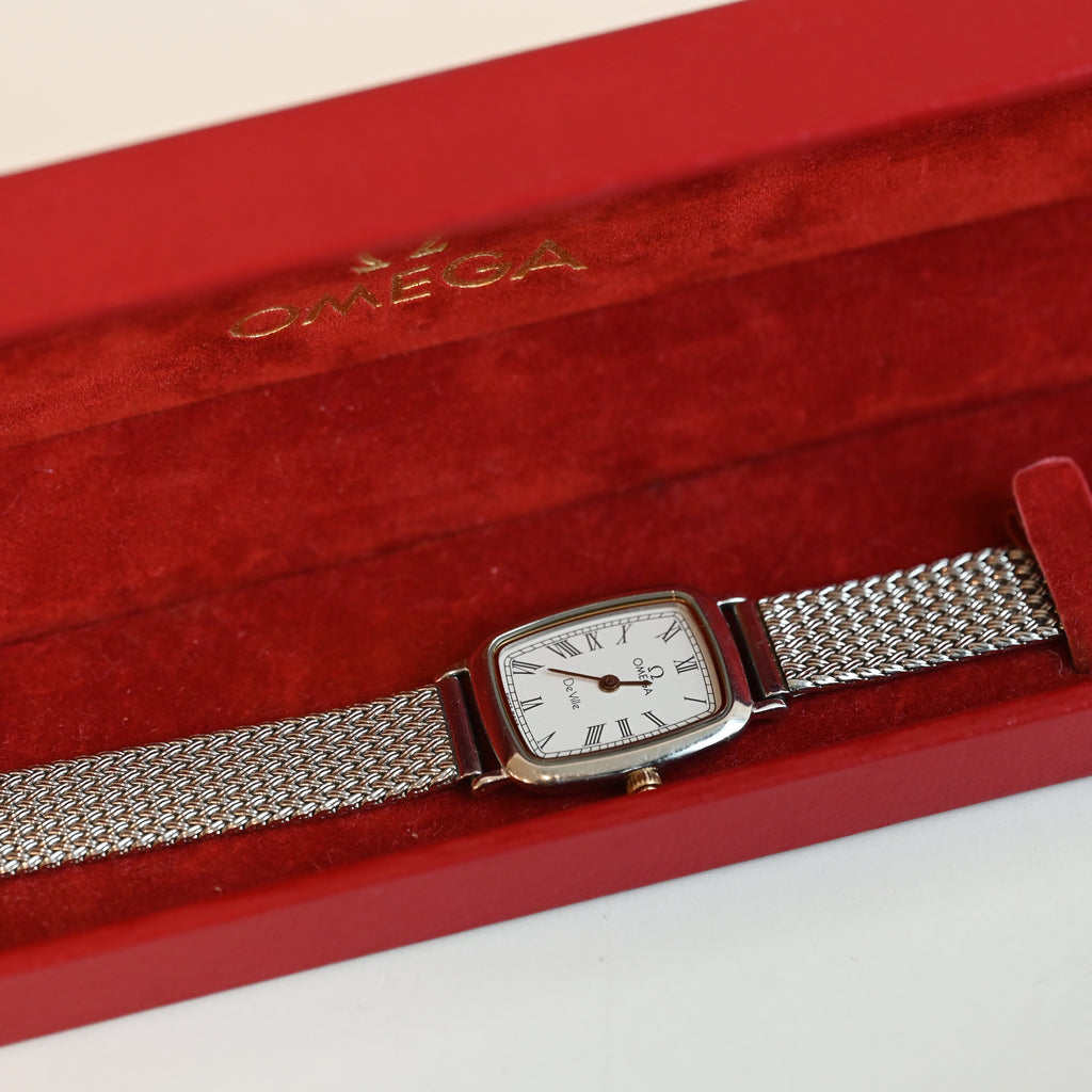 Omega De Ville Tonneau Mesh Bracelet Watch Ref.595.0099 Cal.1458