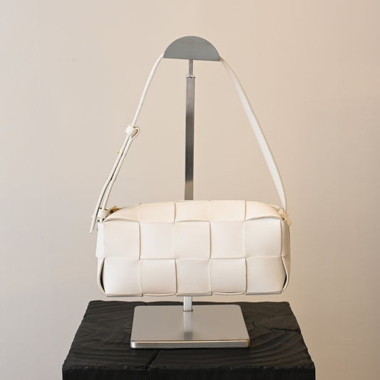 Bottega Veneta White Small Brick Bag