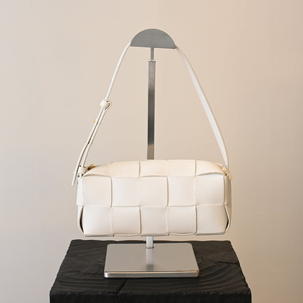 Bottega Veneta White Small Brick Bag - Leluxe Vintage Sdn. Bhd.