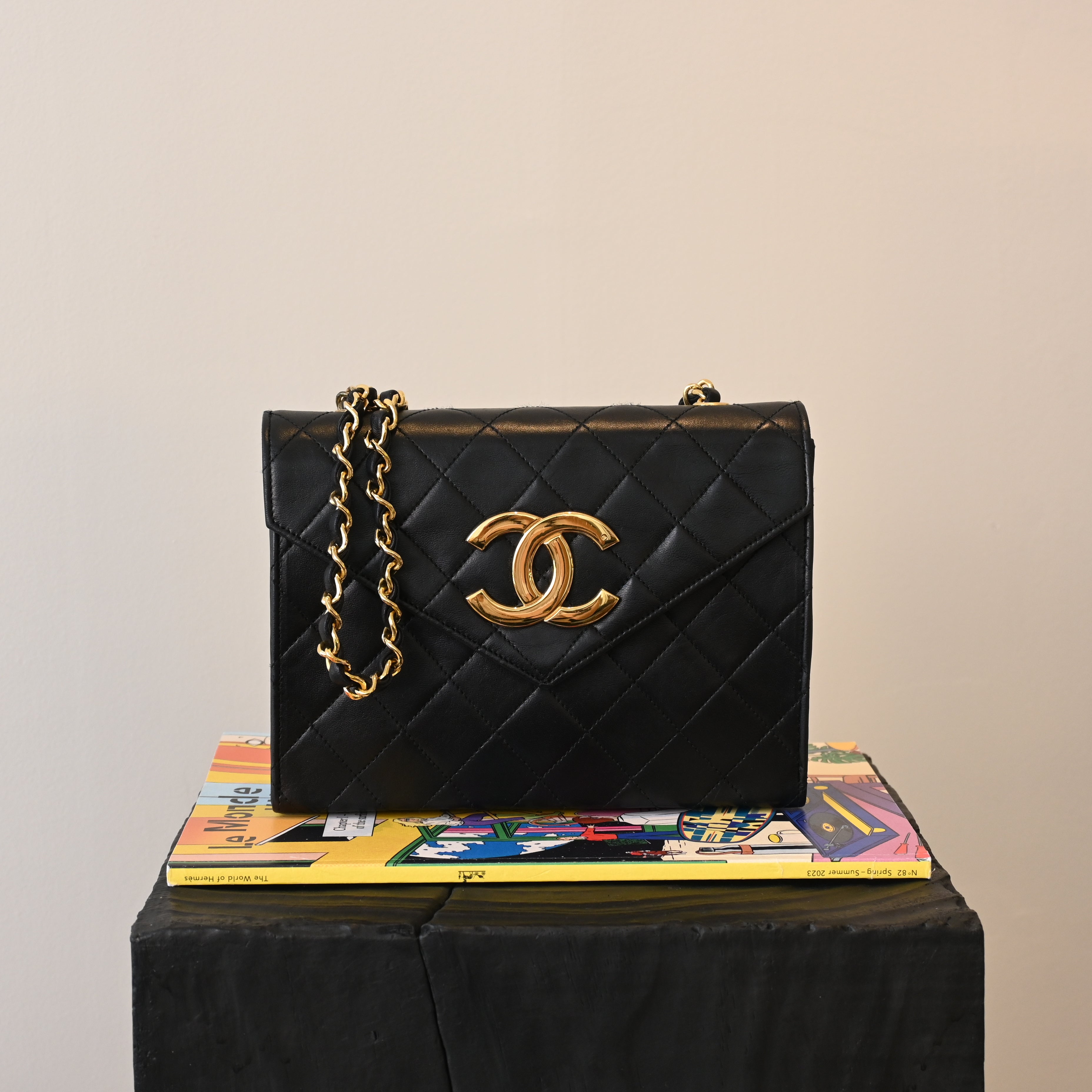 Chanel Big CC Logo Envelope Chain Bag - Leluxe Vintage Sdn. Bhd.