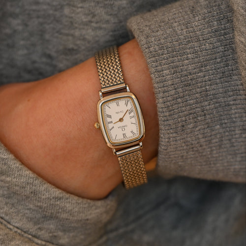Omega De Ville Tonneau Mesh Bracelet Watch Ref.595.0099 Cal.1458