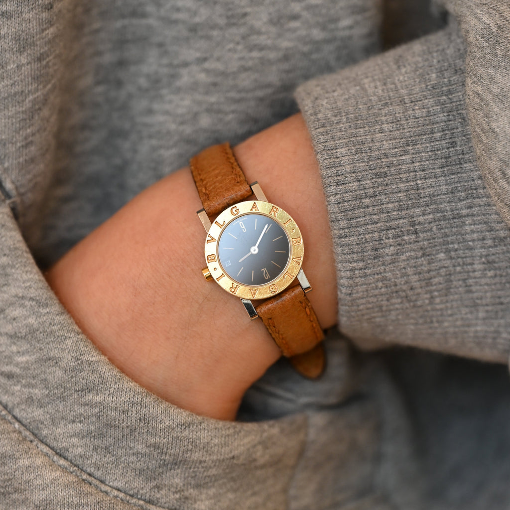 Bvlgari BB23 SGLD Ladies Watch 18K YG x Stainless Steel