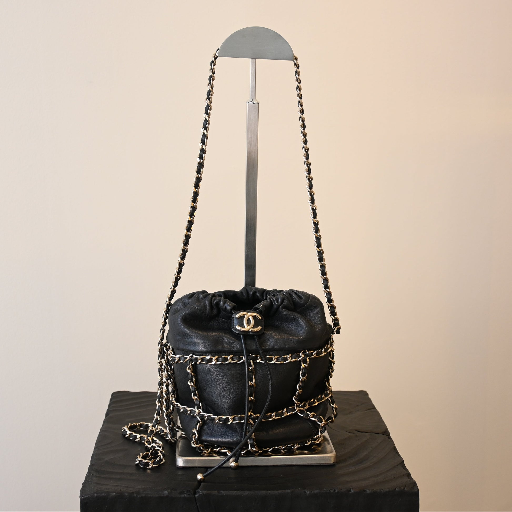 Chanel Drawstring Chain Bucket Bag - Leluxe Vintage Sdn. Bhd.