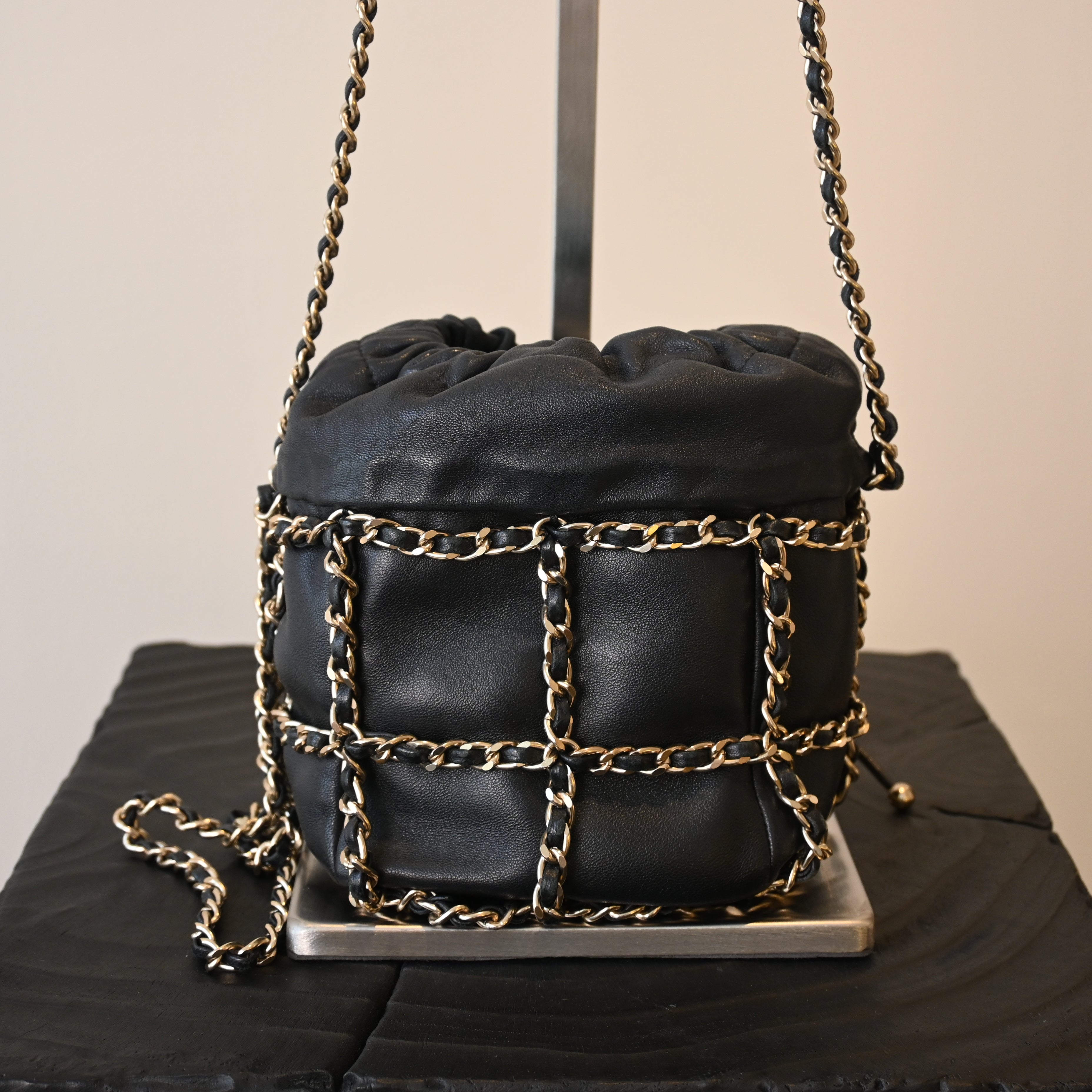 Chanel Drawstring Chain Bucket Bag - Leluxe Vintage Sdn. Bhd.