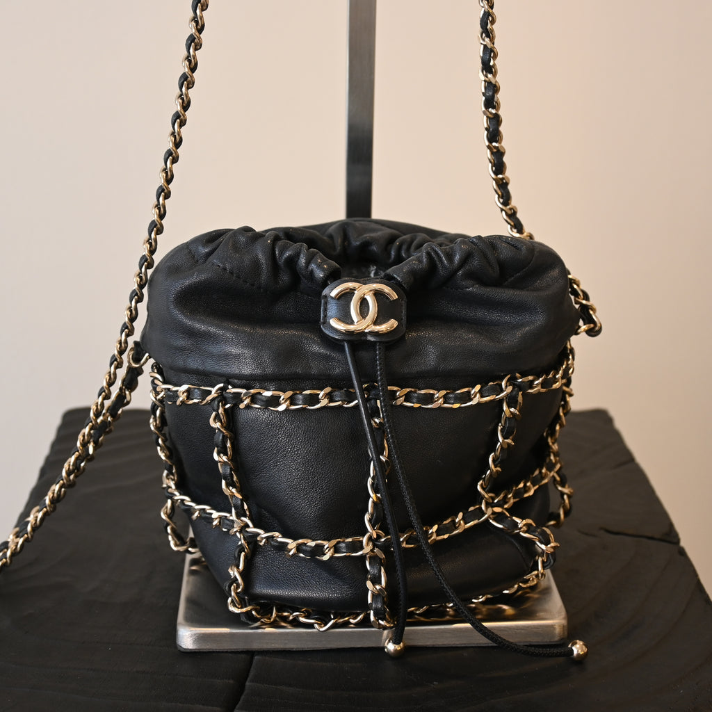 Chanel Drawstring Chain Bucket Bag - Leluxe Vintage Sdn. Bhd.