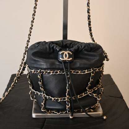 Chanel Drawstring Chain Bucket Bag - Leluxe Vintage Sdn. Bhd.