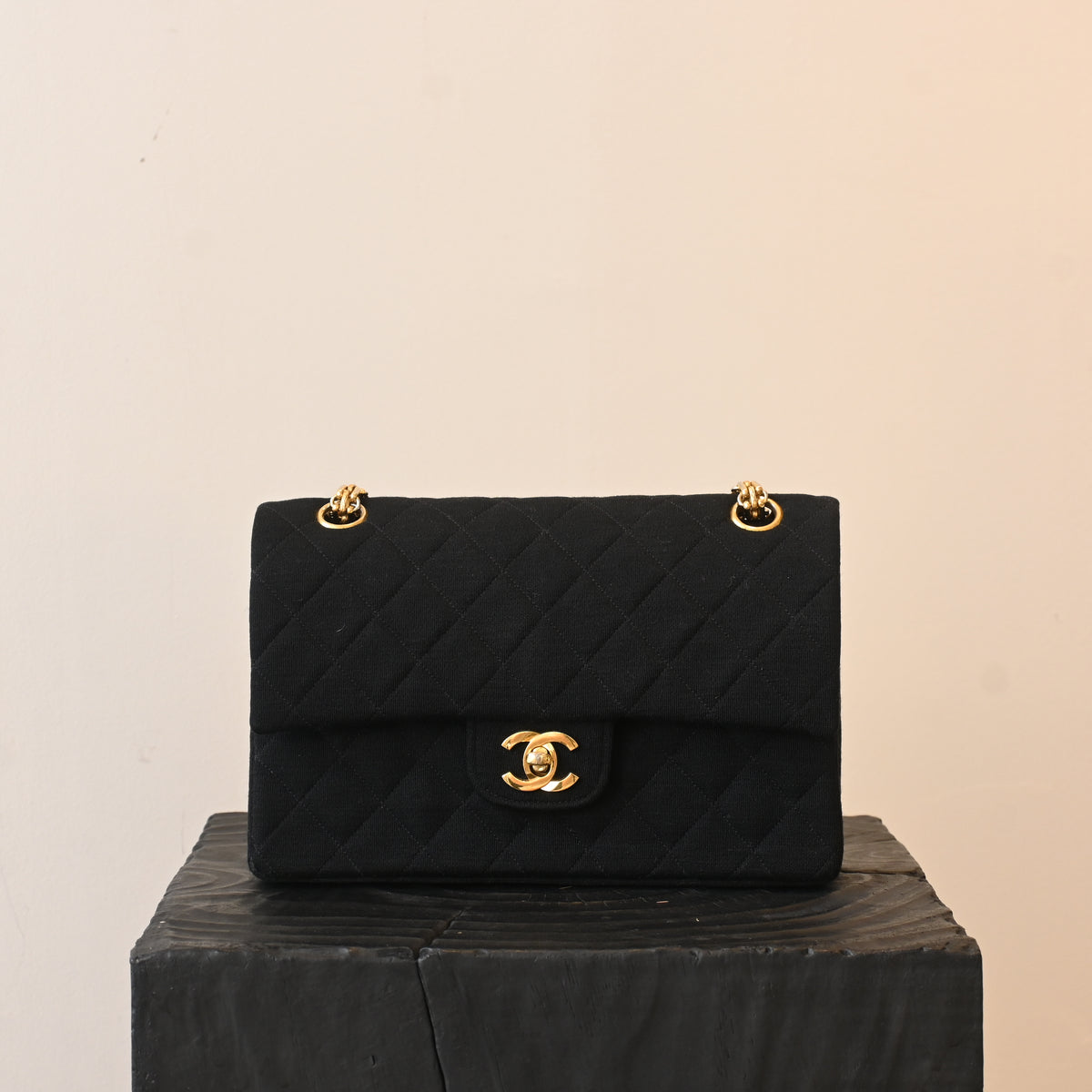 Chanel Matelasse Cotton Double Flap Double Chain