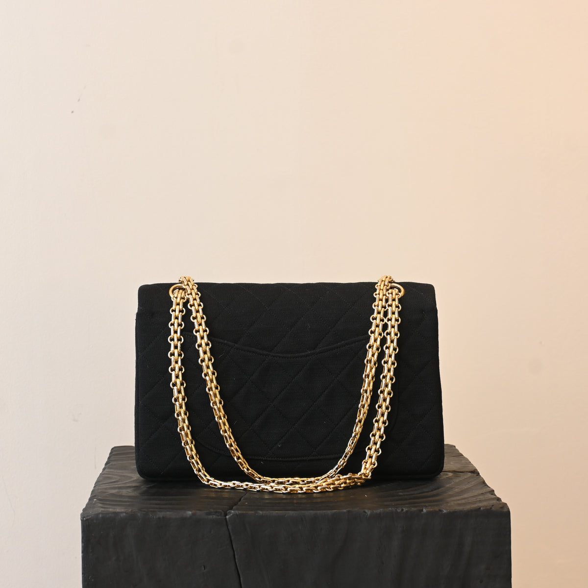 Chanel Matelasse Cotton Double Flap Double Chain