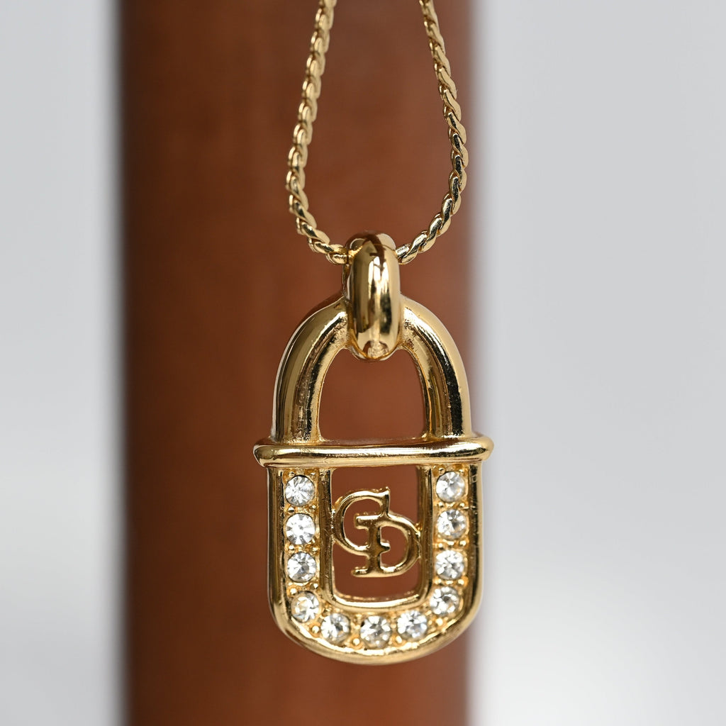 Christian Dior CD Lock Pendant Necklace
