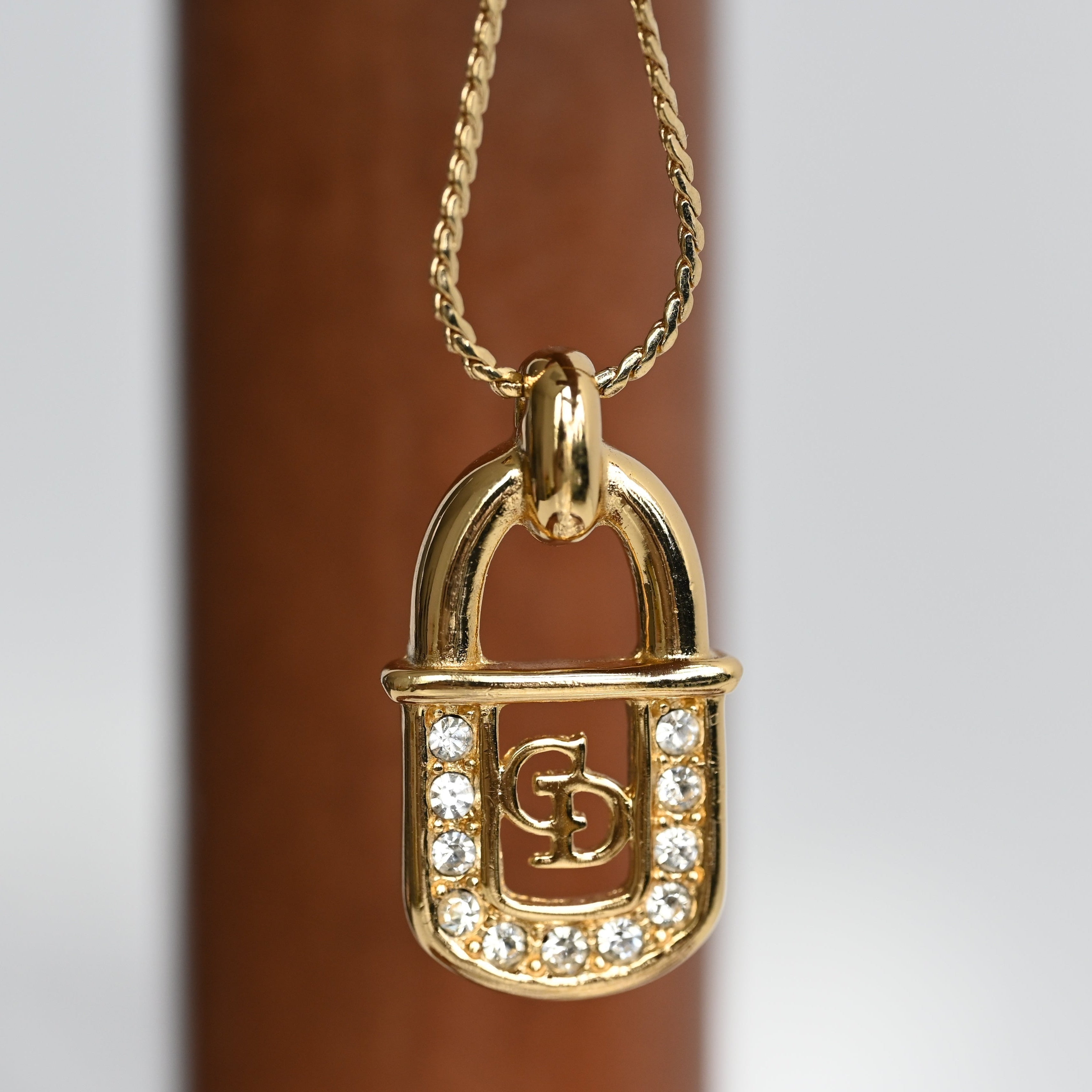 Christian Dior CD Lock Pendant Necklace