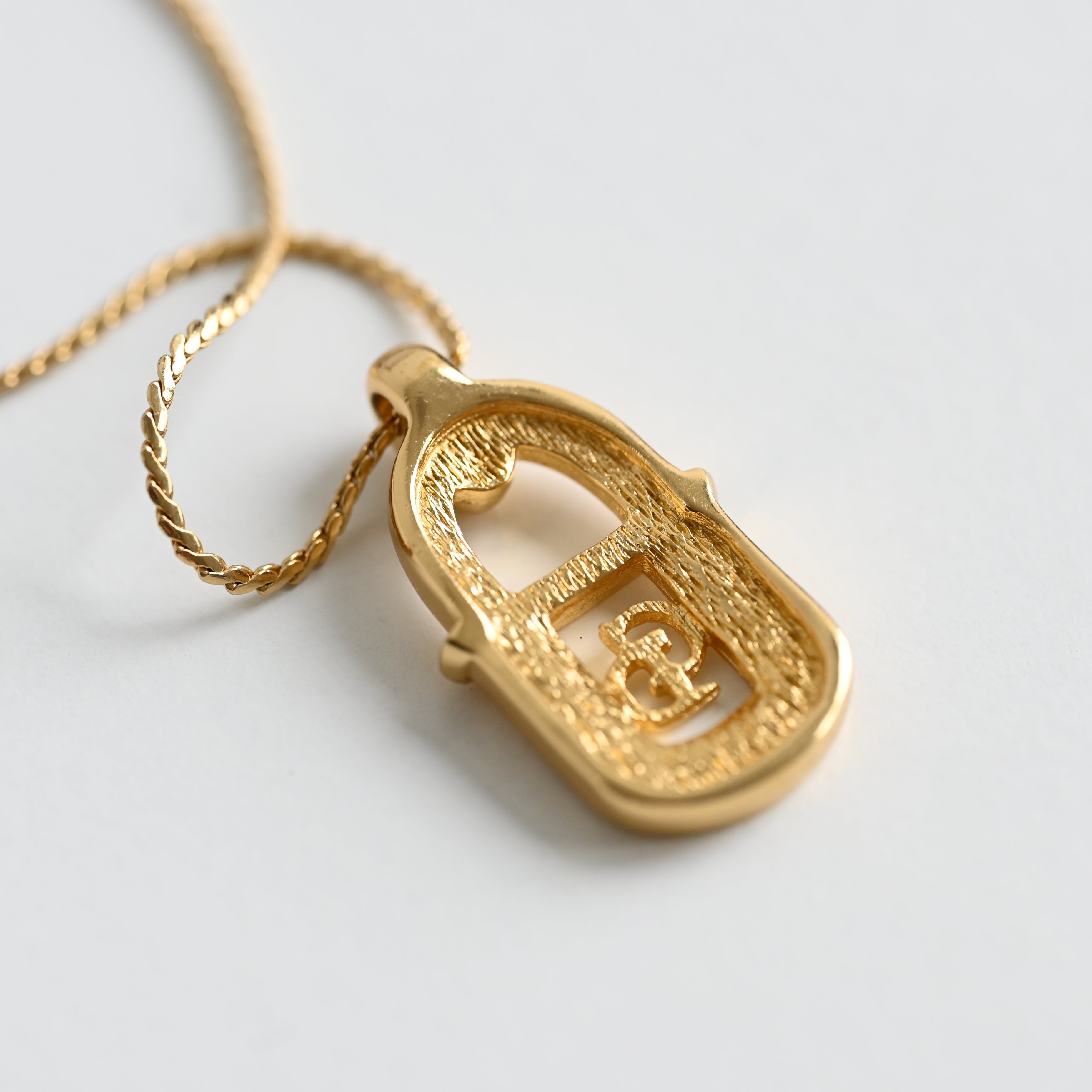 Christian Dior CD Lock Pendant Necklace