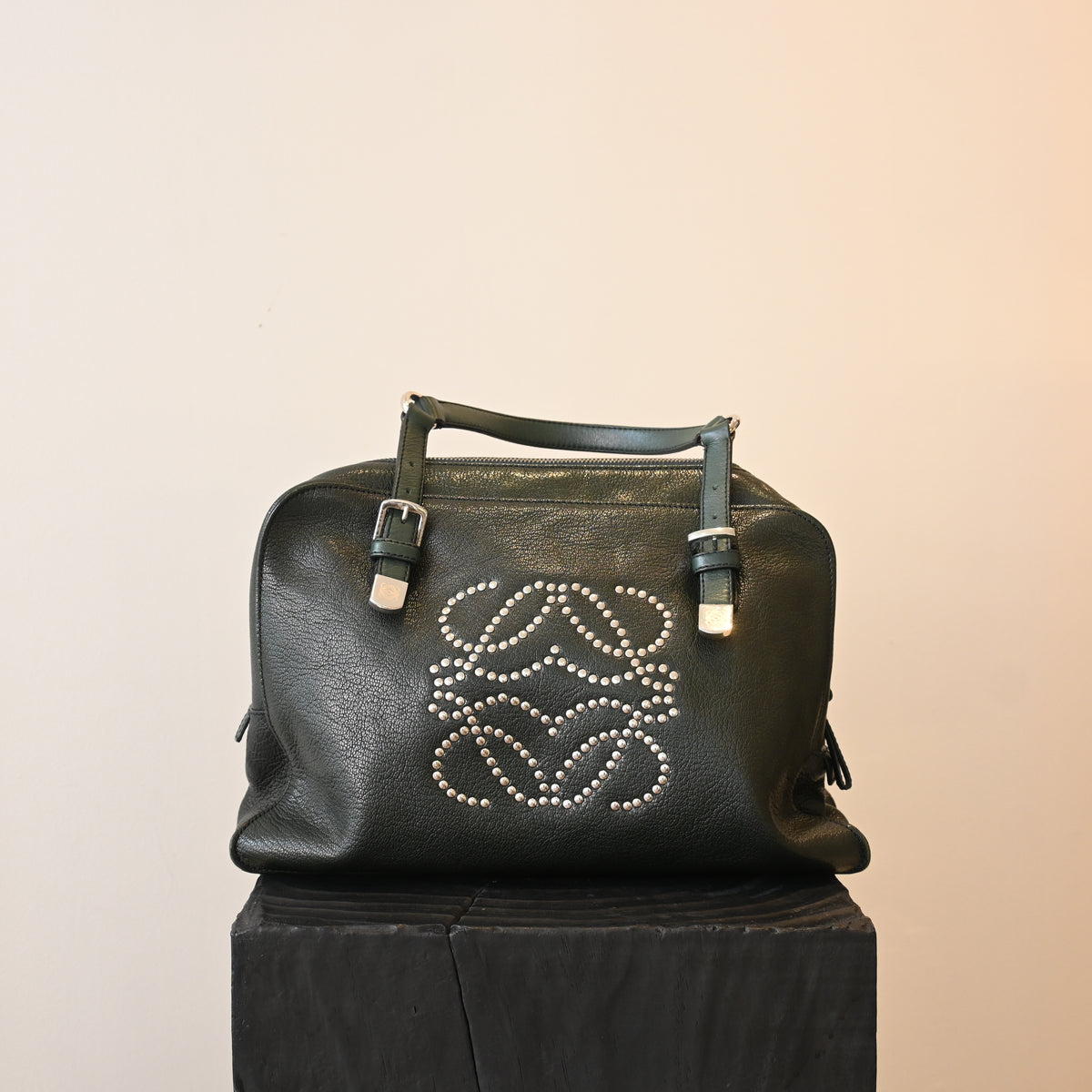 Loewe Anagram Studded Boston Bag