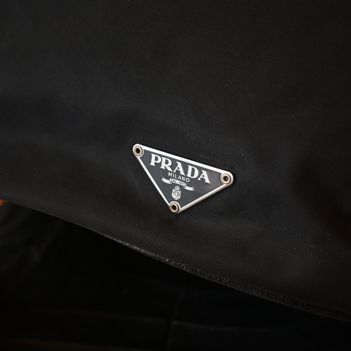 Prada Tessuto Nylon Big Hobo Bag with Braided Strap