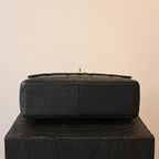 Chanel Black Caviar Vertical Mademoiselle Bag with 24K Gold Plated Hardware