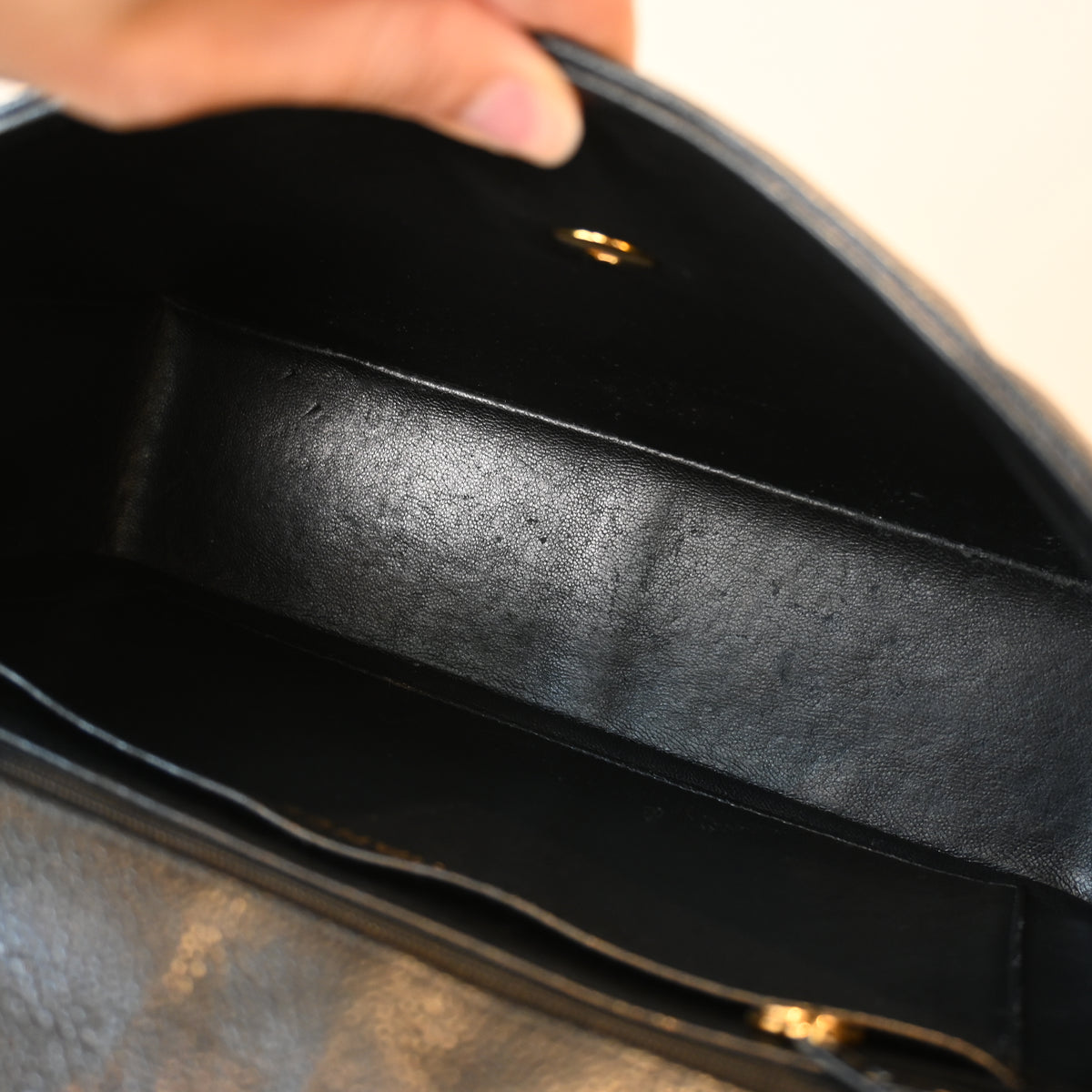 Chanel Black Caviar Vertical Mademoiselle Bag with 24K Gold Plated Hardware