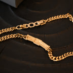 Christian Dior Cuban Link CD Necklace with Rhinestones