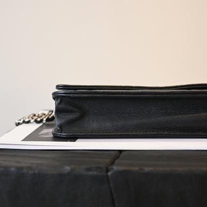 Chanel Camellia Embossed WOC Lambskin