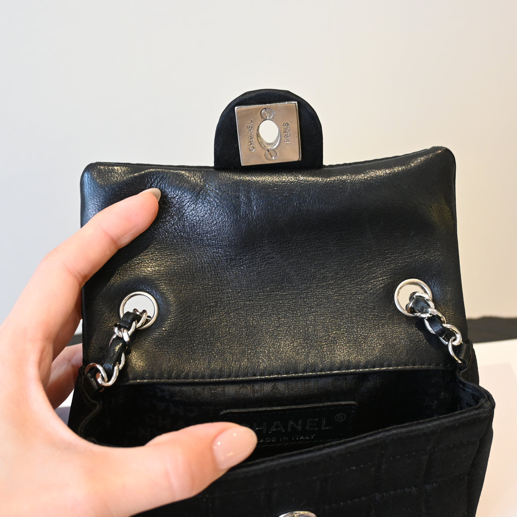 Chanel Satin Mini Lipstick & Mirror Micro Chocolate Bar Bag - Leluxe Vintage Sdn. Bhd.