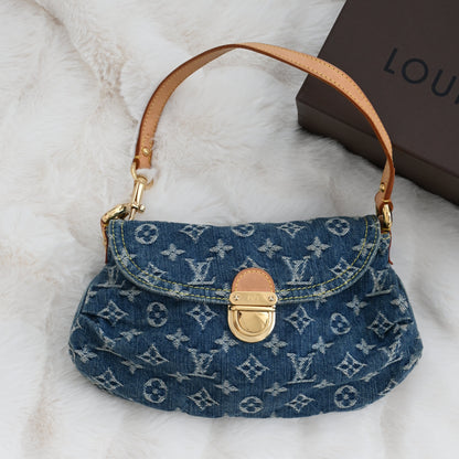 Louis Vuitton Mini Pleaty Denim Shoulder Bag
