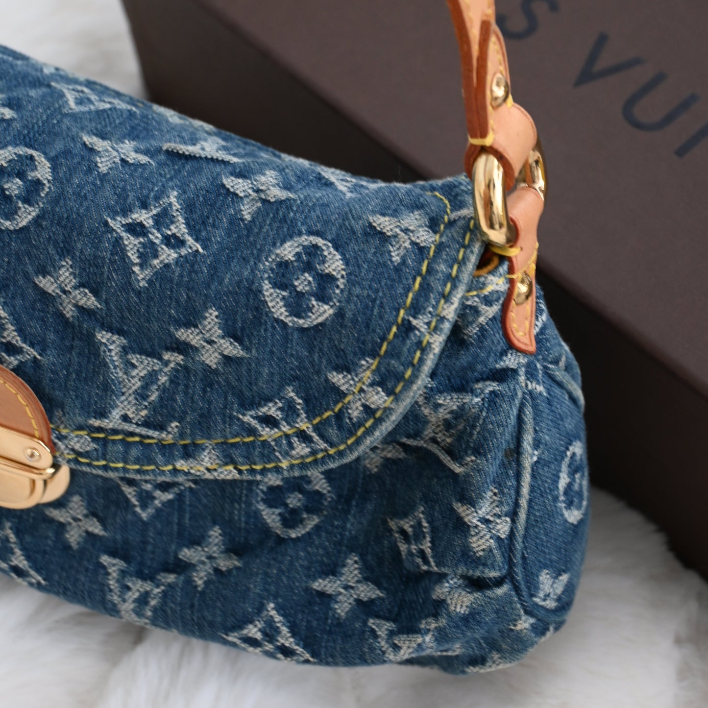 Louis Vuitton Mini Pleaty Denim Shoulder Bag