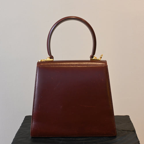 Salvatore Ferragamo Gancini Small Kelly Bordeaux - Leluxe Vintage Sdn. Bhd.