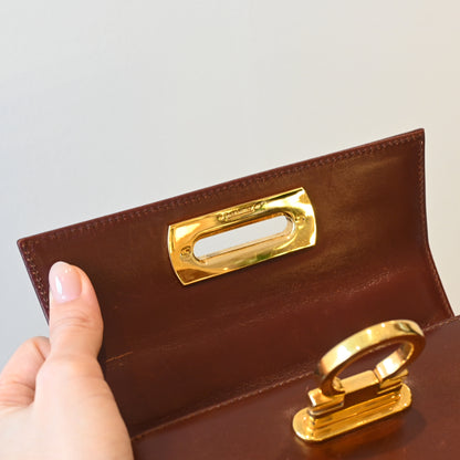 Salvatore Ferragamo Gancini Small Kelly Bordeaux