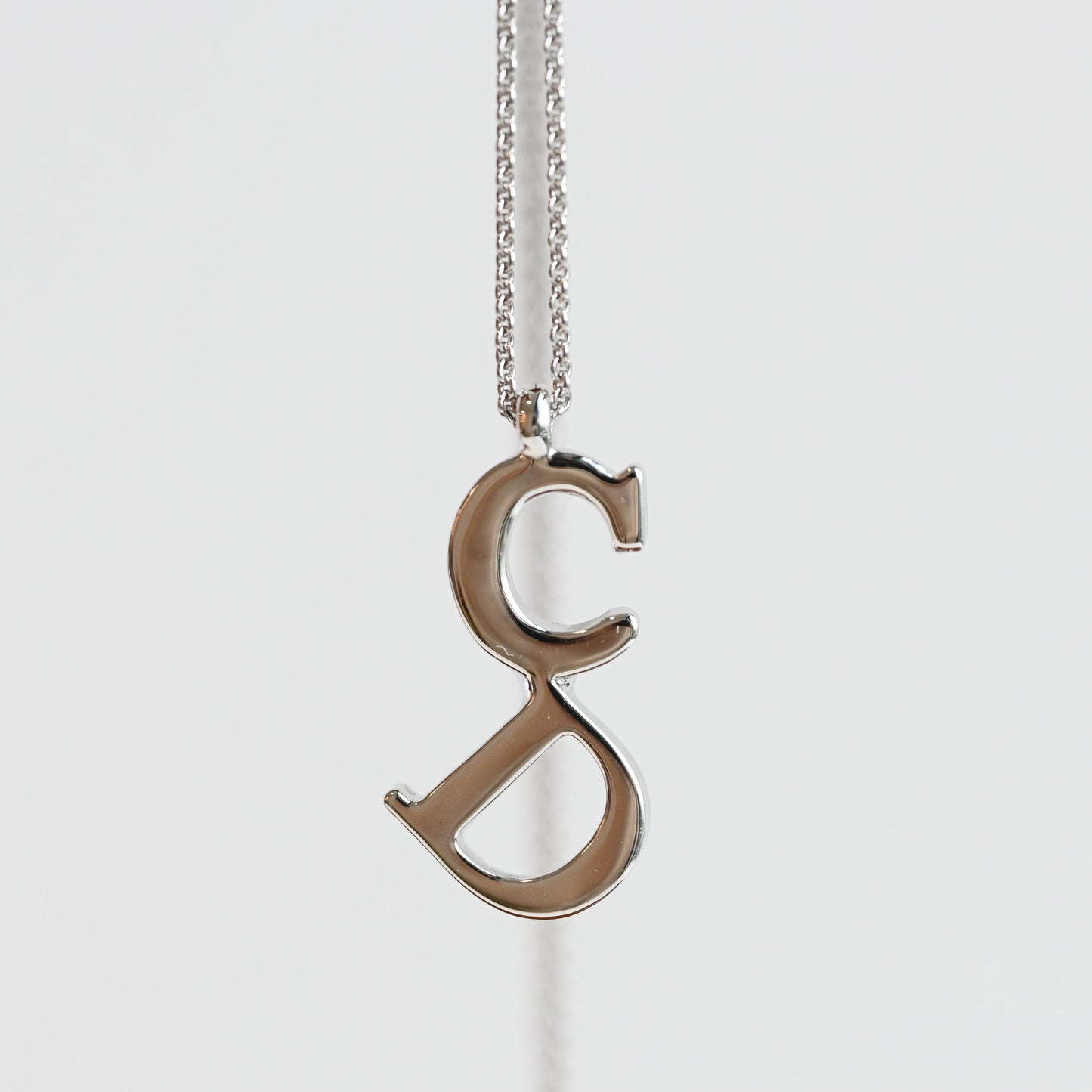 Dior CD logo Silver Necklace
