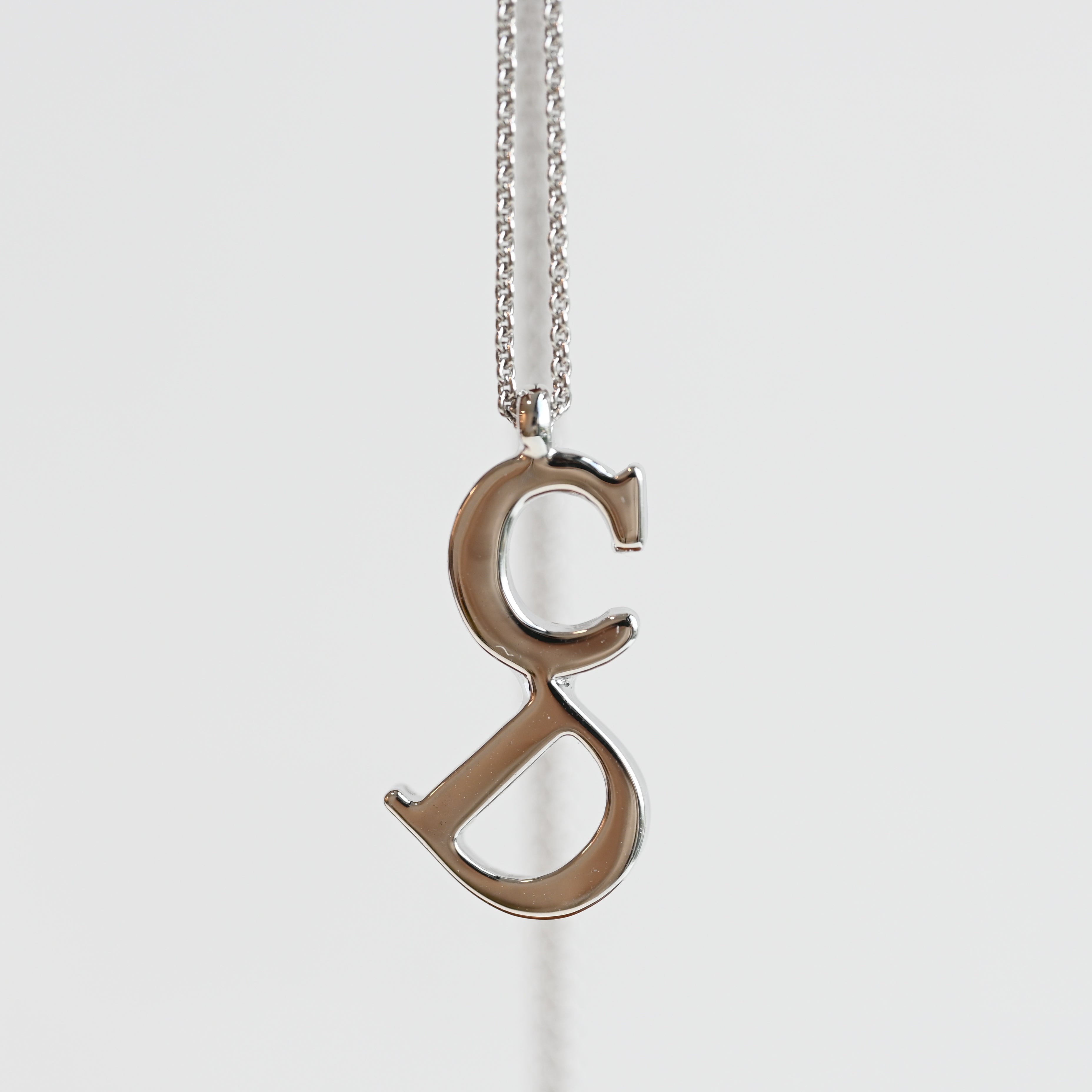 Dior CD logo Silver Necklace - Leluxe Vintage Sdn. Bhd.