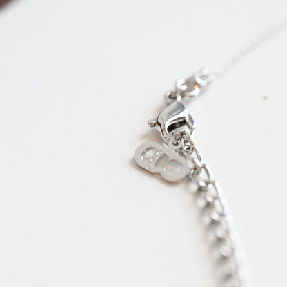 Dior CD logo Silver Necklace