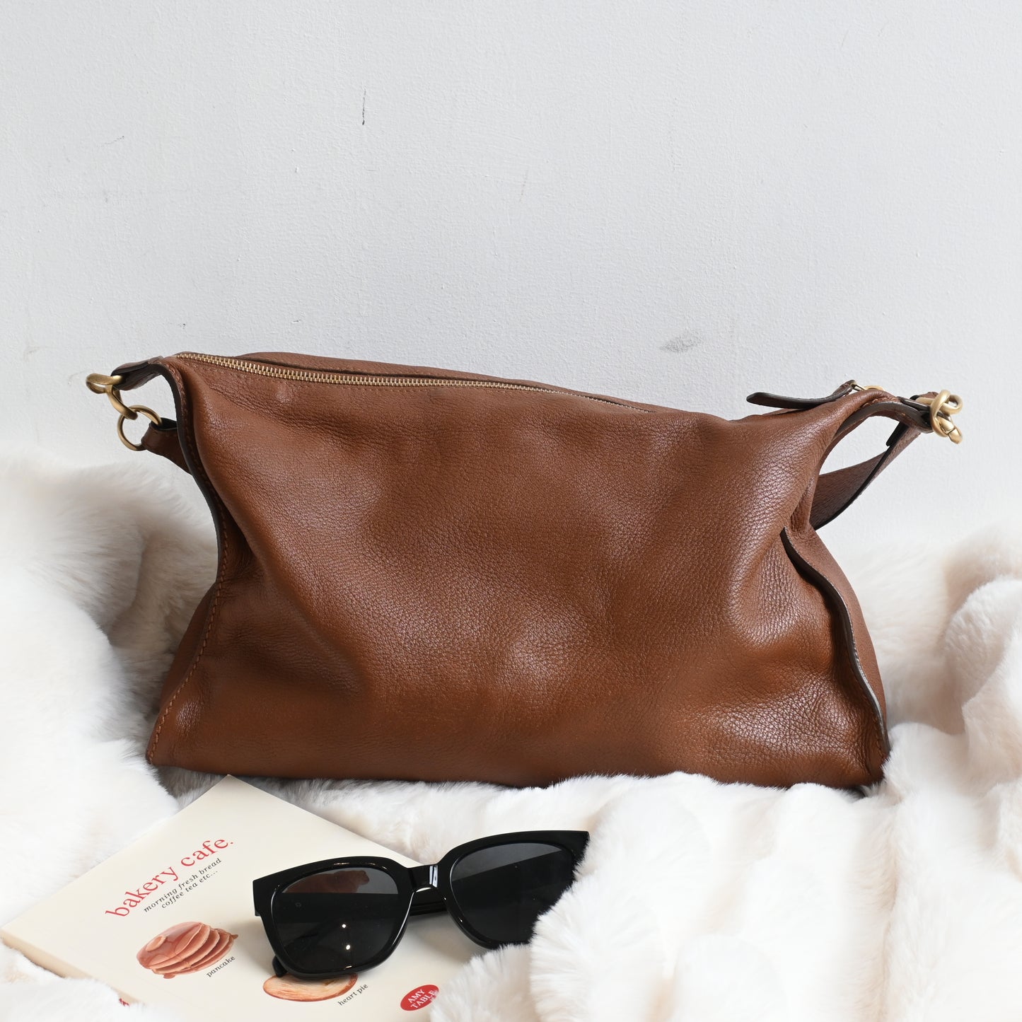 Chanel CC Hobo Brown Grained Calfskin