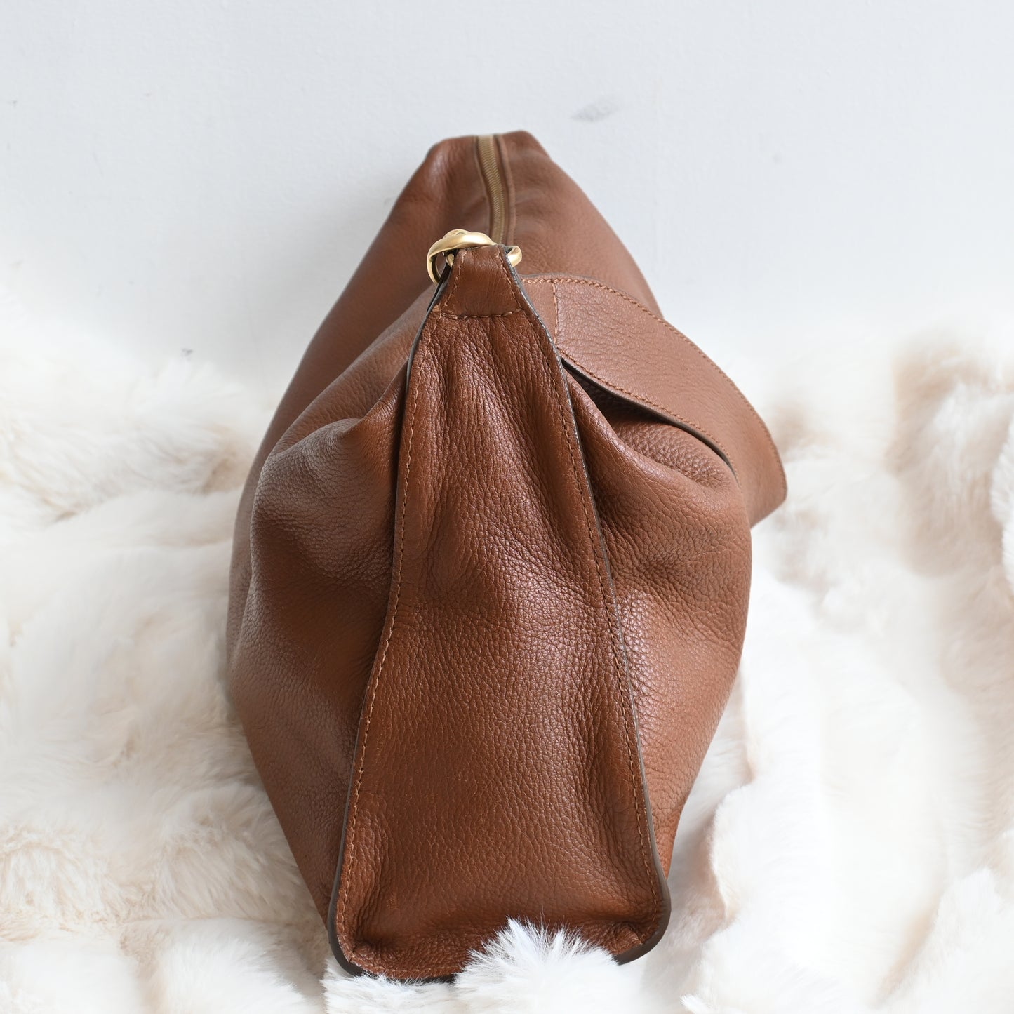 Chanel CC Hobo Brown Grained Calfskin