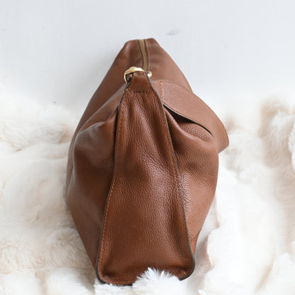 Chanel CC Hobo Brown Grained Calfskin