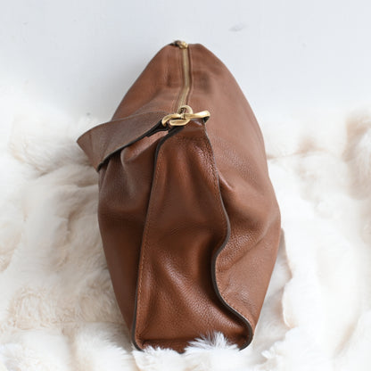 Chanel CC Hobo Brown Grained Calfskin