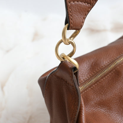 Chanel CC Hobo Brown Grained Calfskin