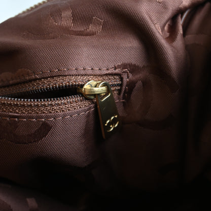 Chanel CC Hobo Brown Grained Calfskin