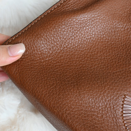 Chanel CC Hobo Brown Grained Calfskin