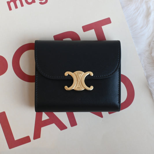 Celine Small Flap Triomphe Trifold Wallet