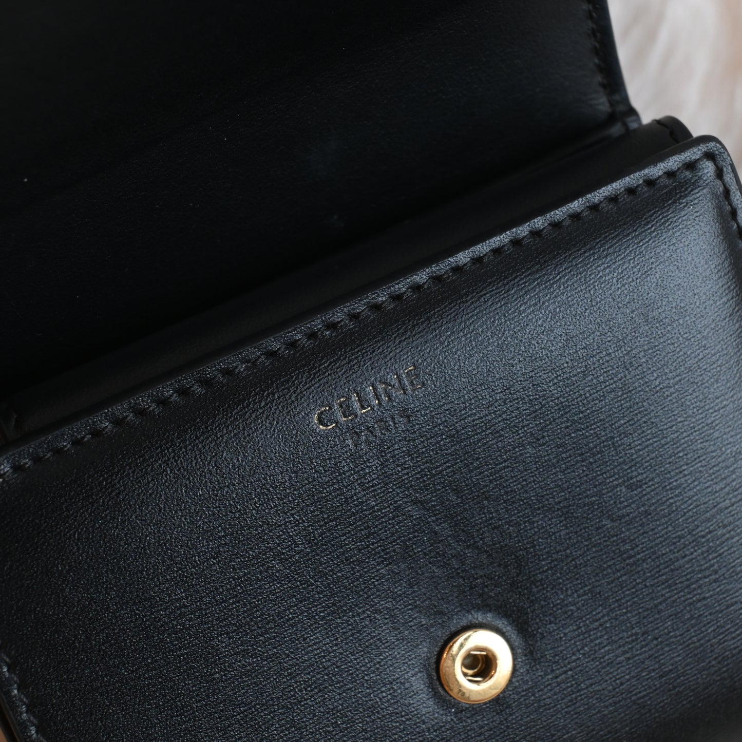 Celine Small Flap Triomphe Trifold Wallet
