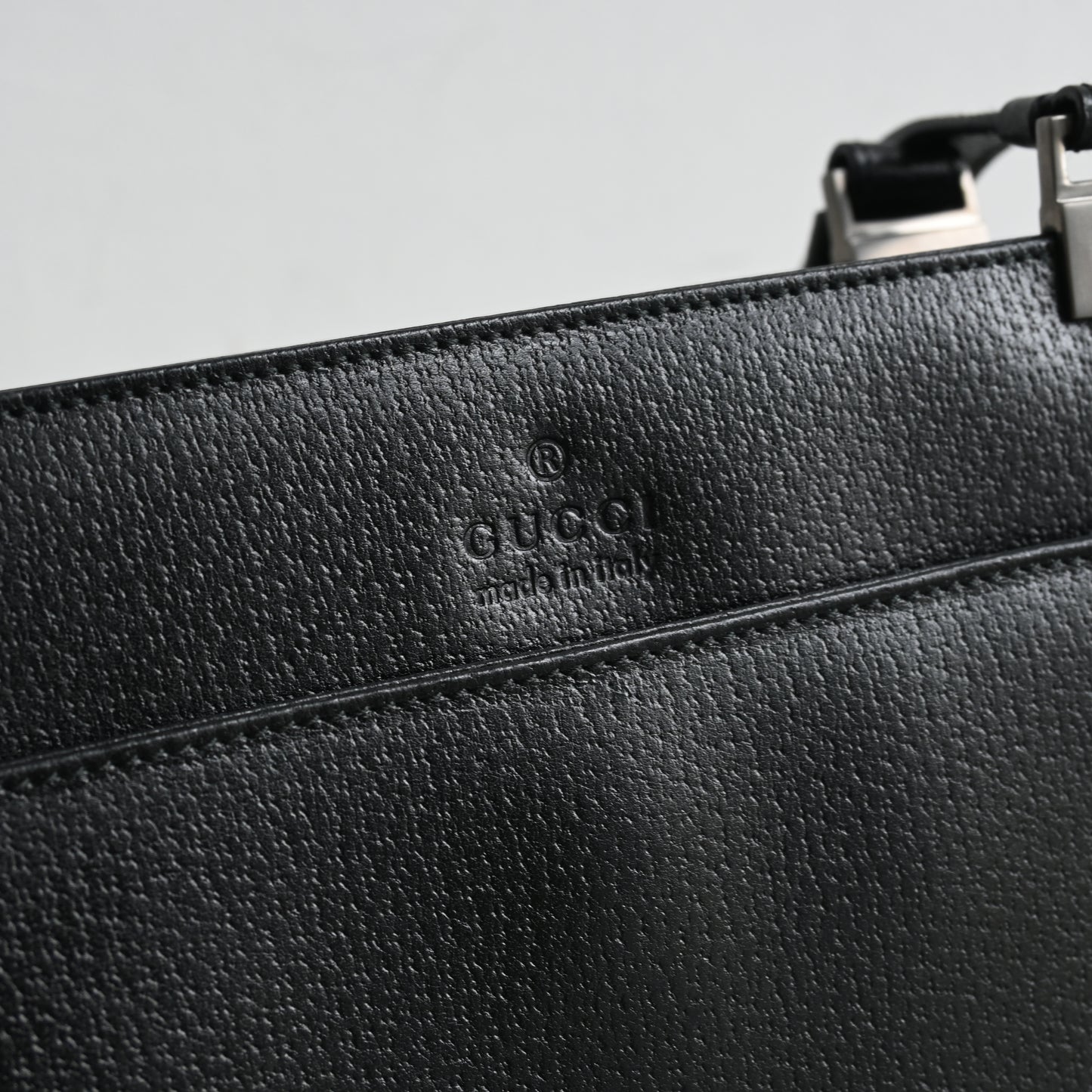 Gucci Grained Calfskin Business Laptop Tote
