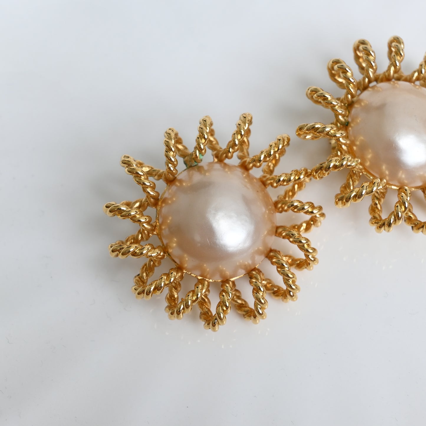 Chanel Faux Pearl Flower Earclip 1986-1992