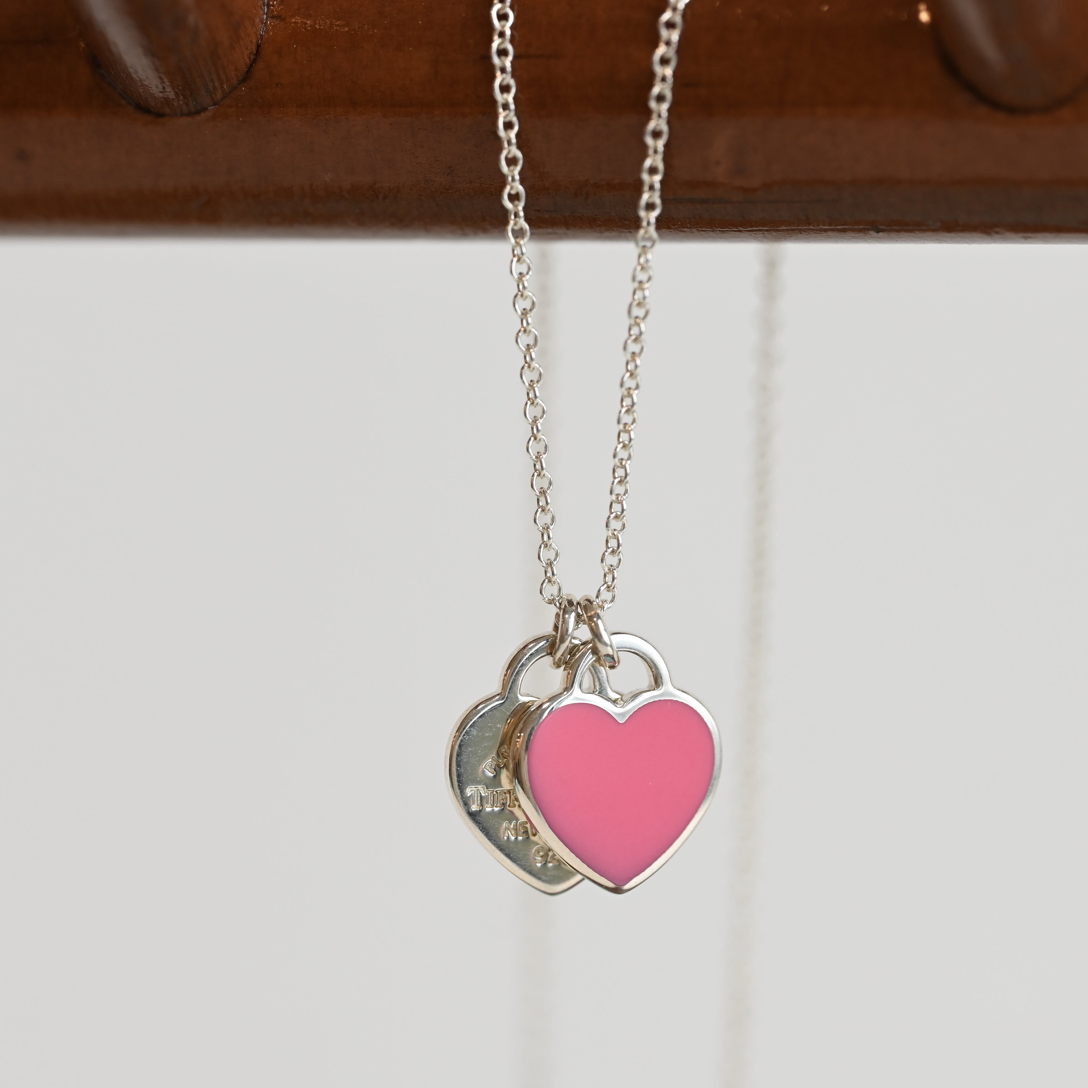 Tiffany Return To Tiffany Double Heart Tag Pink - Leluxe Vintage Sdn. Bhd.