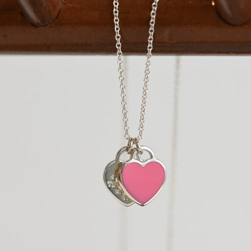 Tiffany Return To Tiffany Double Heart Tag Pink - Leluxe Vintage Sdn. Bhd.