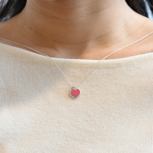 Tiffany Return To Tiffany Double Heart Tag Pink - Leluxe Vintage Sdn. Bhd.